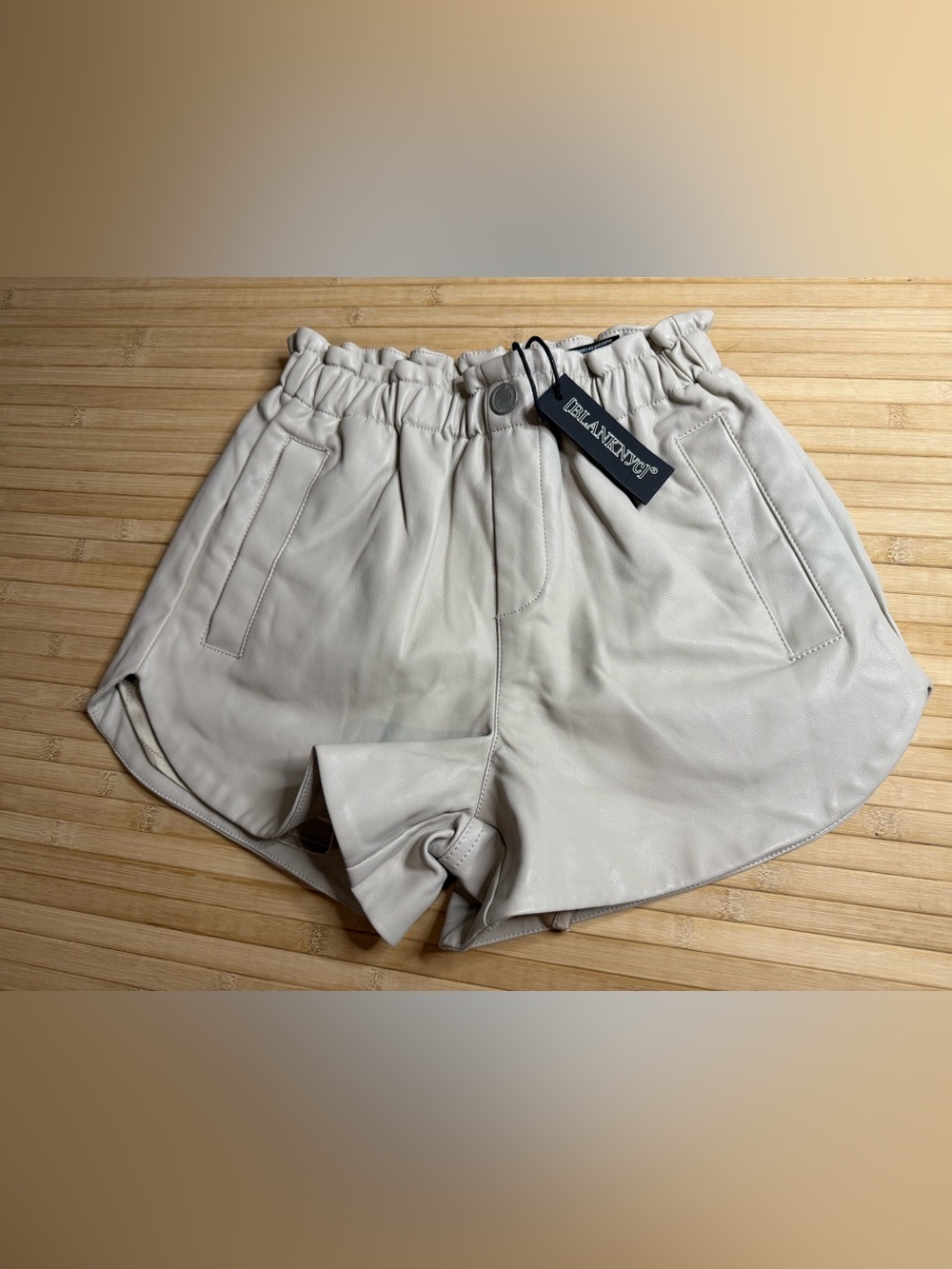 BLANKNYC "To Be Continued" Faux Leather Paperbag Waist Shorts SIZE 24 NWT